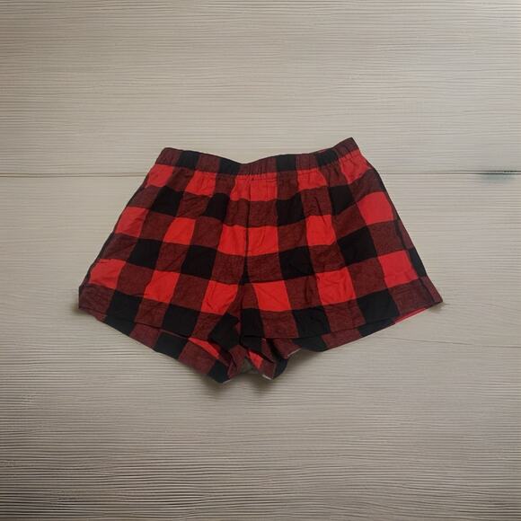 Auden Sleep Shorts In Red Buffalo Check Women’s Size Medium New! Holiday - Picture 1 of 6